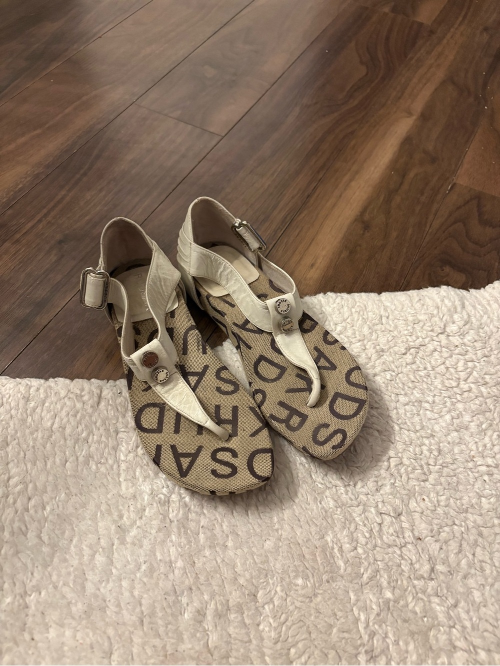 🌙RUDSAK MONOGRAM Y2K THONG SANDALS